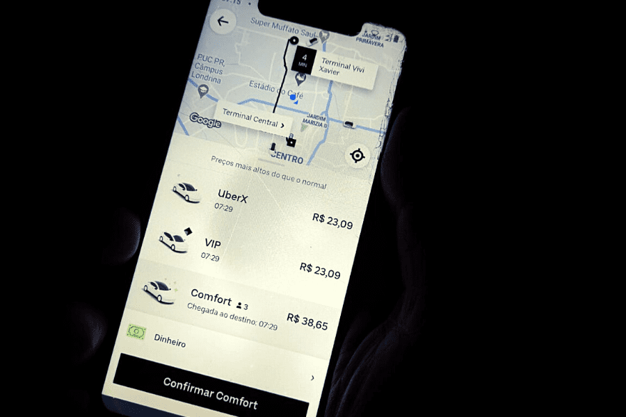 Com greve dos ônibus, Uber do Vivi Xavier ao Centro chega a custar R$ 38 2 UBER38