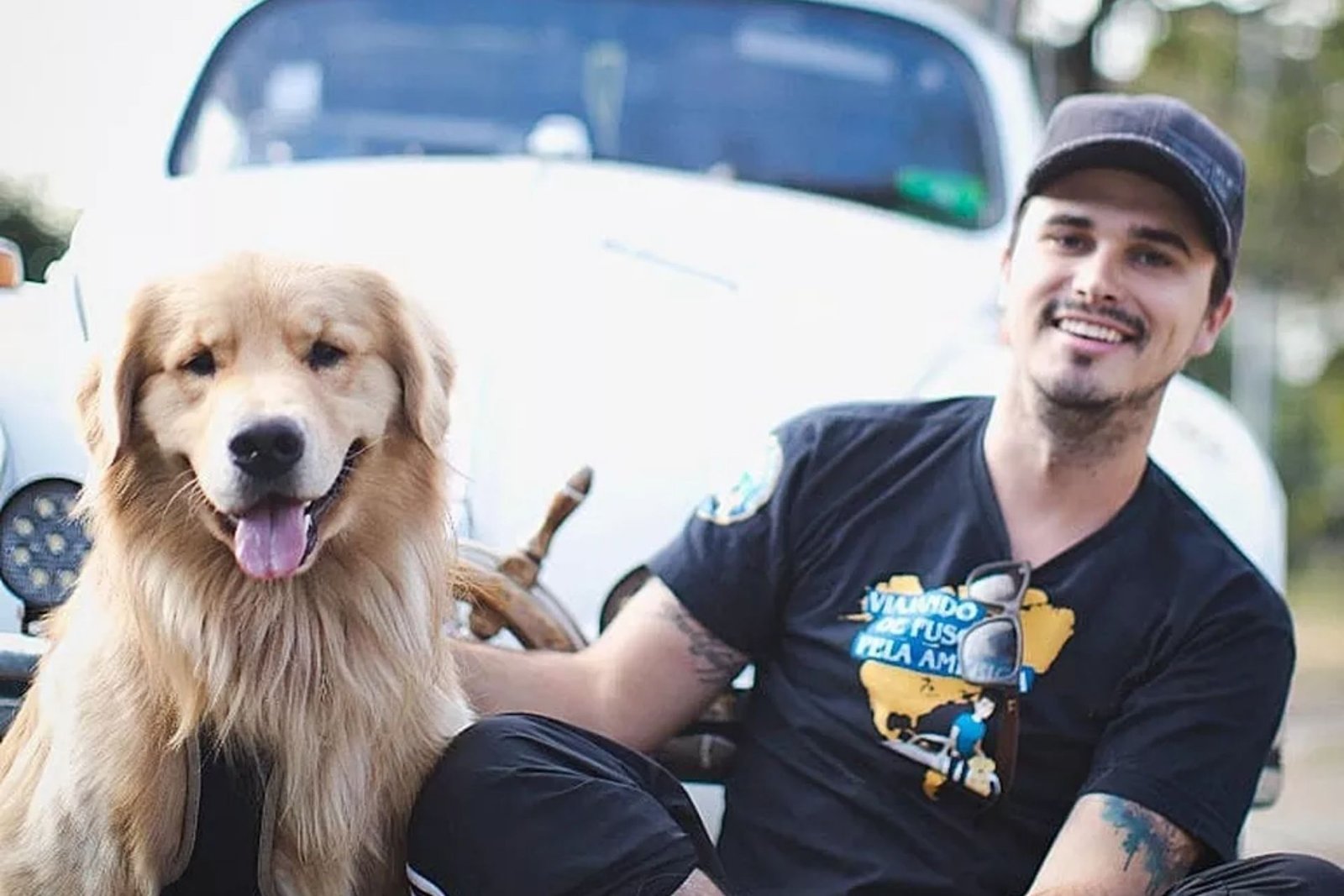 Paranaense e cão que viajavam o mundo de Fusca morrem em acidente nos EUA 2 destacada 6 1