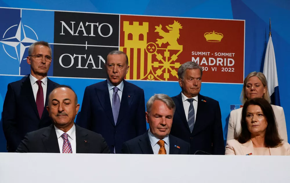 OTAN aceita entrada de Suécia e Filândia no bloco após apoio da Turquia 2 2022 06 28t185112z 1969543630 rc261v9inf8i rtrmadp 3 nato summit erdogan