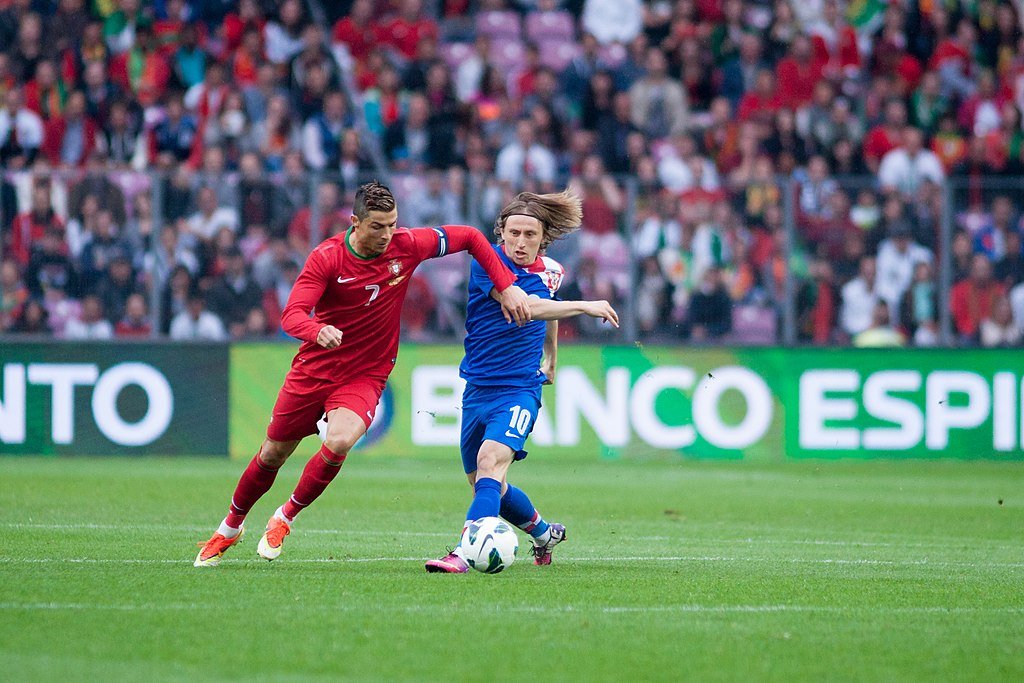 Cristiano Ronaldo L Luka Modric R Croatia vs. Portugal 10th June 2013 1