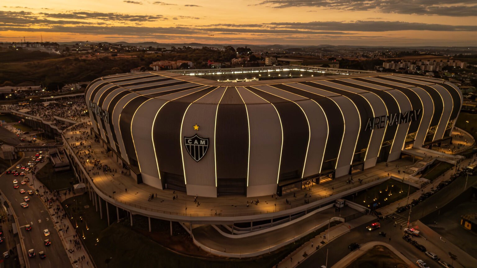 Arena MRV, local da partida de logo mais. Foto: Pedro Souza/CAM.